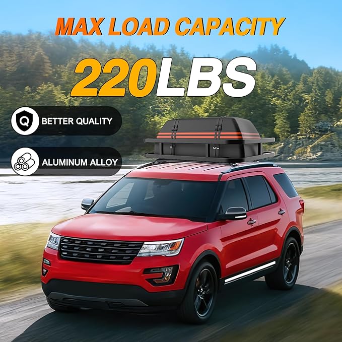 Nilight Roof Rack Cross Bars Fit for Ford Explorer 2016 2017 2018 2019 with Side Rails and Fixed Point, Adjustable Aluminum Car Crossbars for Cargo Carrier Luggage Bike Kayak Rooftop Tent Snowboard