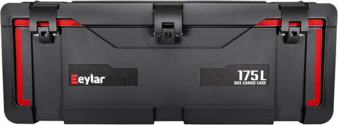 SRX-175 Overlanding Cargo Case – 175L Waterproof Storage Box for Camping, Off-Road & Truck Bed Gear – Heavy-Duty Lockable Storage with Gas Strut Lid, Stackable Design & Interior Organizer Tray (Black)