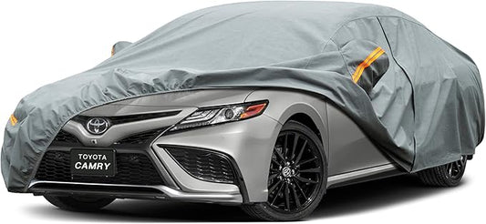 Kayme Heavy Duty Car Cover Custom Fit Toyota Camry Sedan/Solara Coupe (1996-2025), Waterproof All Weather for Automobiles, Full Exterior Covers Sun Rain UV Protection.