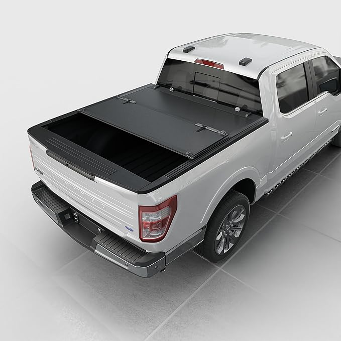 Low Profile Hard Folding Truck Bed Tonneau Cover Fits 2015-2026 Ford F-150 5'5" Bed (66")