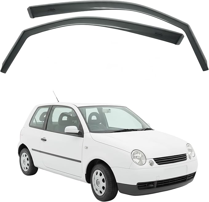 in-Channel Car Window Rain Guard Compatible with VW Lupo 3-Door Hatchback fit:1999-2005 Front 2pcs, Taiwan Made Precise & Transparent Car Wind Deflectors No Water Leakage Visors