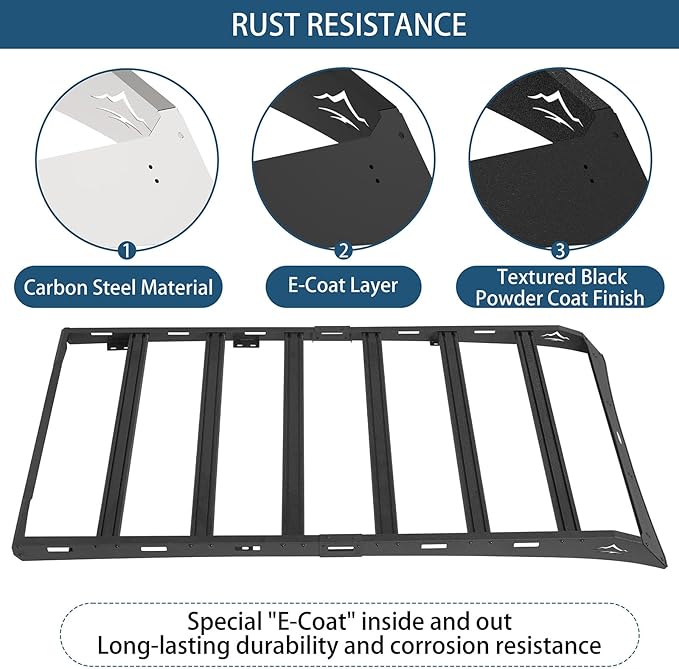 Hooke Road GX460 Full Length Roof Rack Aluminum Cross Bars for 2010-2023 Lexus GX460, Low Profile Overlanding Rooftop Storage Cargo Basket Rails Luggage Carrier