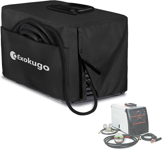 Premium Welding Machine Cover - Heavy Duty 600D Waterproof Welder Cover with Plush Liner, Protective Fit for TIG/MIG 100-210 Models (21.3"L x 11.5"W x 13"H)