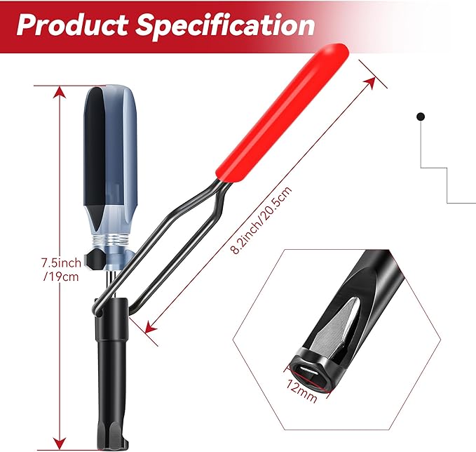 Dreyoo 12mm Valve Adjustment Tool Jam Nut, Slotted Valve Adjusting Stud, Valve Grinding Tool Compatible with Honda/Nissan Auto Vehicle Engines, Valve Lapping Guiding Removal Tool