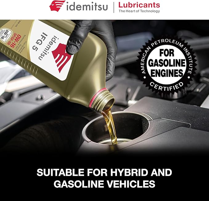 Idemitsu IFG 5 0W-16 Motor Oil Full Synthetic - 1 Quart | SP/GF-6A Certified Engine Oil for TGDI & PFI Engines | Engineered for Superior Efficiency and Protection