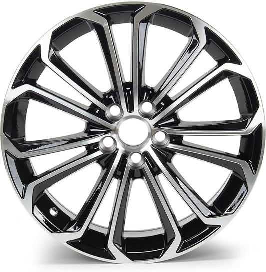 New 17'' x 7'' Aluminum Alloy Replacement for OE Wheel Rim Compatible with Toyota Corolla 2014-2016, 75152B Machined Black