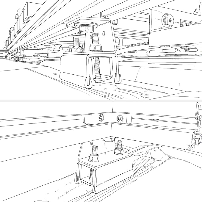 304 Stainless Roof Rack Mount Kits,6 Pcs Roof Mount Kit, Van Roof Rack Brackets for Promaster, Boxer, Jumper, Ducato Other roof Solar Panel/roof Rack Accessories