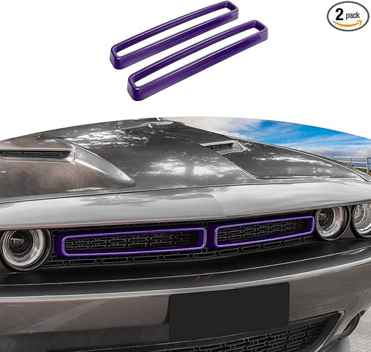 for Challenger Grille Insets Trim Cover Fit for Dodge Challenger 2015-2023 Purple Exterior Accessories 2pcs