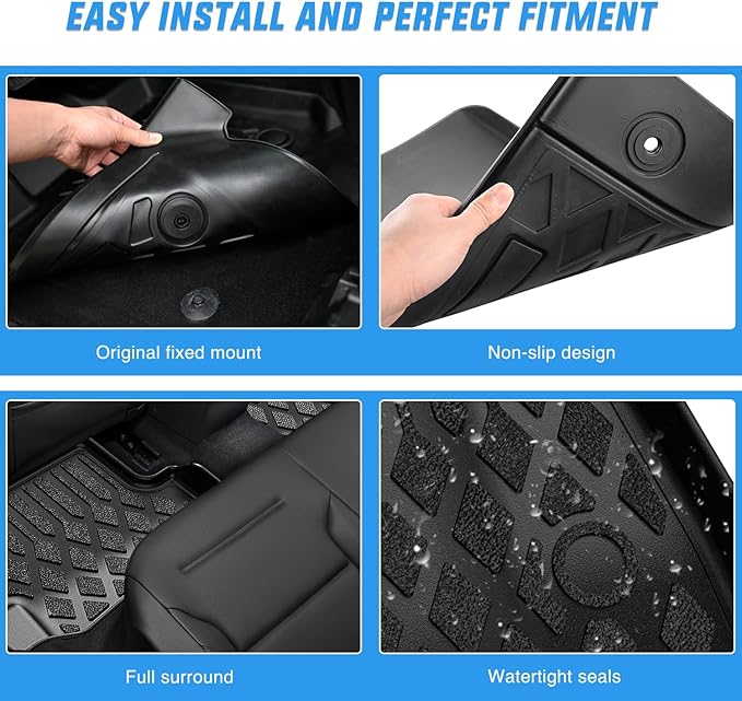 Nilight TPE Floor Mats for Ford Maverick (Gasoline Models Only) 2022 2023 2024 2025 All Weather Custom Fit Heavy Duty Floor Liners