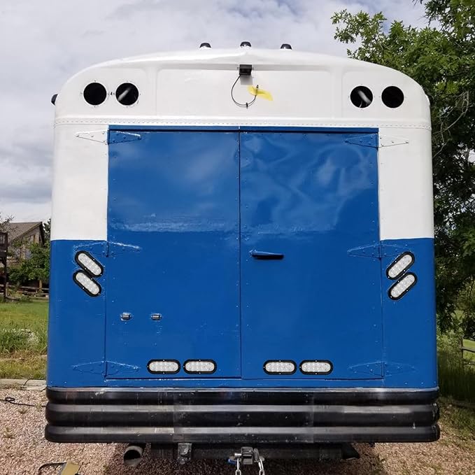 Nilight 6 Inch Oval White LED Trailer Tail Light 4PCS 10 LEDs Waterproof Reverse Back Up Surface Mount Trailers Lights for Truck RV Boat Bus Lorry Camper Van Caravan