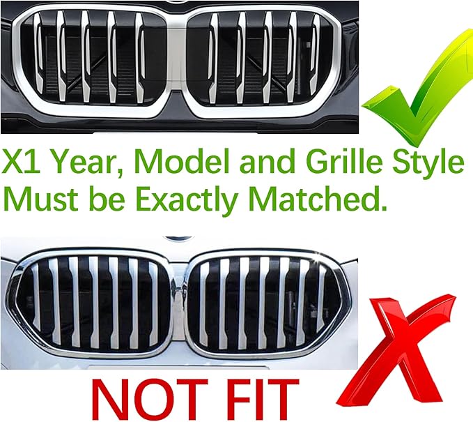 Automotive Grille Inserts for BMW X1 2026-2023 U11 iX1(NOT for M35i,dual grille) 5-Beam, Front Grille Accessories