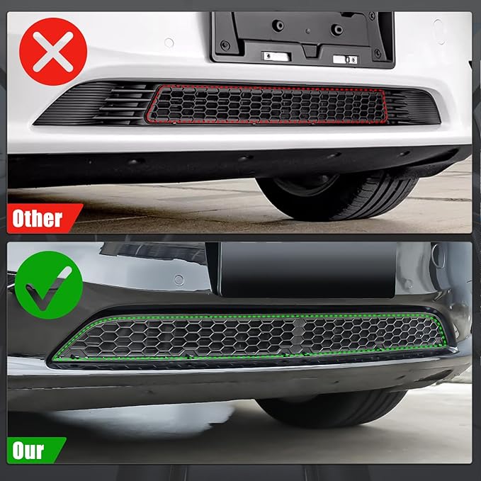 Front Grille Mesh Inserts for Tesla Model Y 2021-2024, Grille Grid Inserts compatible with Tesla Model Y, Front Grille Mesh Inserts for Tesla Model Y Accessories（High Ventilation)