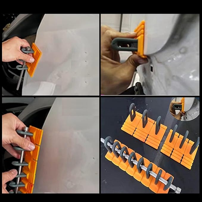 Paintless Dent Repair Tools Heavy Duty Paintless Dent Repair Kit with Yellow Glue Label and Strong Multi-Claw Retractor for Auto Body Repair