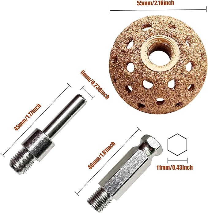 36Pcs Tire Repair Patch Tools Kit Heavy Duty, Tungsten Steel 55 mm Tire Repair Buffing Wheel with 32/42/58mm Tire Patches, Inner Liner Scraper, Tire Patch Roller for Car Motorcycle Bike Grinding