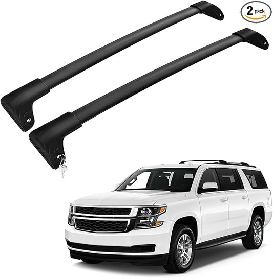 220Lbs Roof Rack Crossbars for 2015-2020 Chevy Tahoe Suburban Yukon Escalade with Anti-Theft Lock, Heavy Duty Aluminum Anti-Corrosion Cross Bar Fit Luggage Luggage Kayaks Bicycles Snowboard