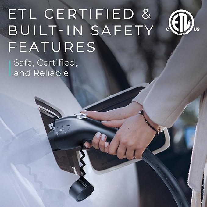 Lectron Level 1/2 (8A - 40A) J1772 Portable EV Charger - Dual-Level Electric Vehicle Charging Station with NEMA 14-50/5-15 Plug - Compatible with All J1772 EVs