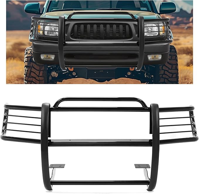 KUAFU Front Grille Guard Compatible with 1996-1998 Toyota 4-Runner 2001-2004 Toyota Tacoma Brush Guard Bumper Protector w/Hardware Steel Powder Coated