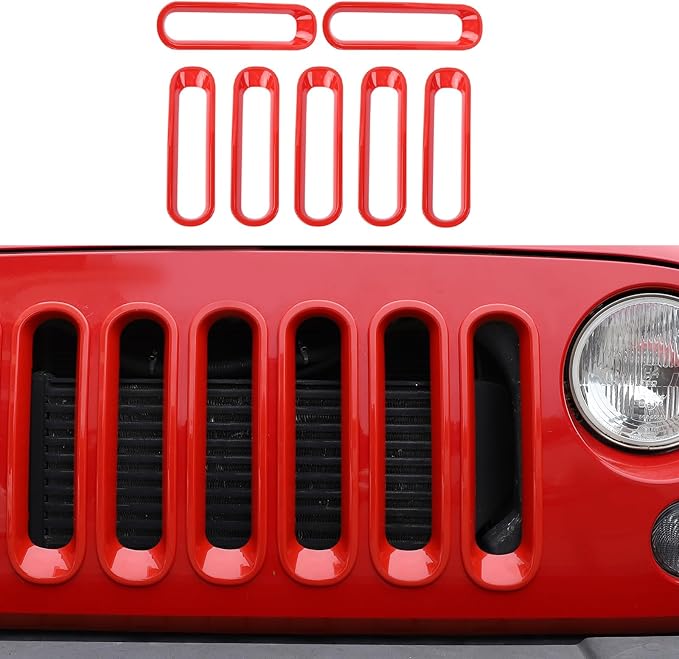 JK Grill Inserts Front Grille Mesh no Mesh Cover Guard for Jeep Wrangler JK 2007-2017 Clip-on Grille Accessories