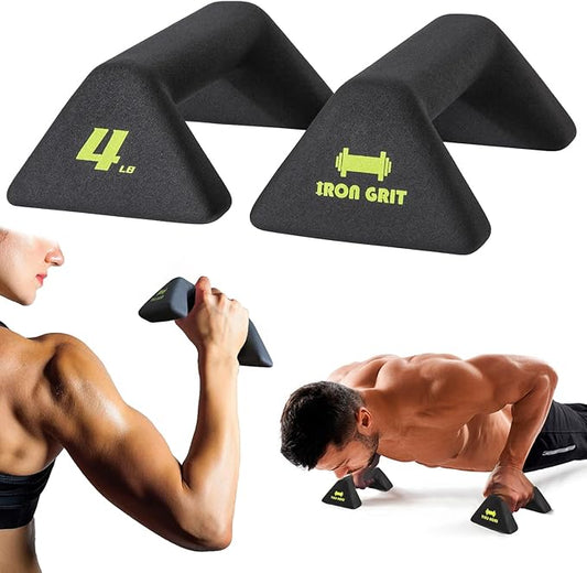Push Up Handles with Ergonomic Handles and 4lb weight-Non-slip Parallettes Bars for Home Fitness Training, Push Up Stands Handle Perfect for Floor Workout Exercise