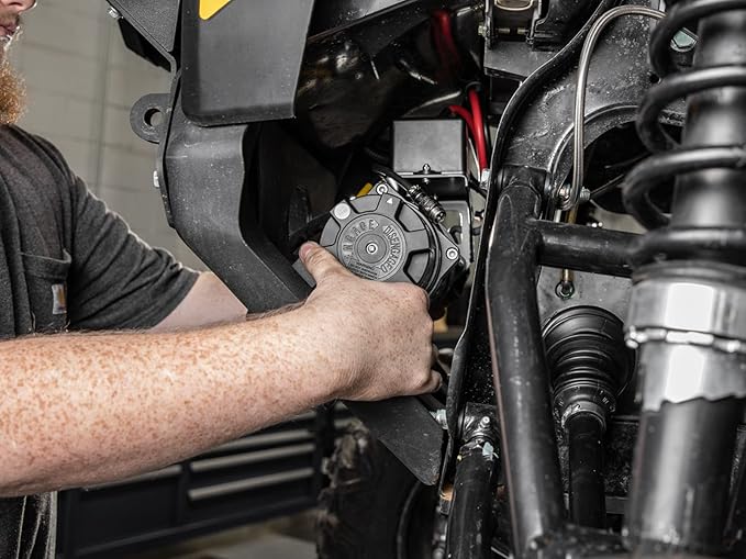 SuperATV Black Ops 4500 LB Winch Compatible with 2020+ Can-Am Defender HD 5 / HD 8 / HD 10 / MAX (See Fitment) | Ready-Fit Winch | SuperATV Winch has 50 Foot Remote Range | Plug-and-Play Installation