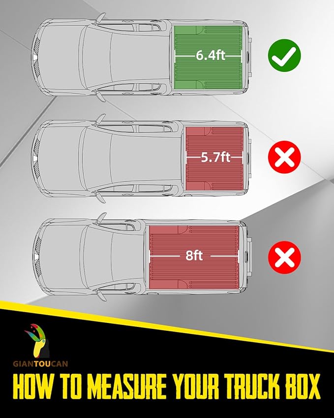 Retractable Tonneau Cover compitable with 2002-2025 Ram 1500(Classic Only)&2003-2025 Dodge Ram 2500 3500 6.4ft(76.3") Bed w/o RamBox
