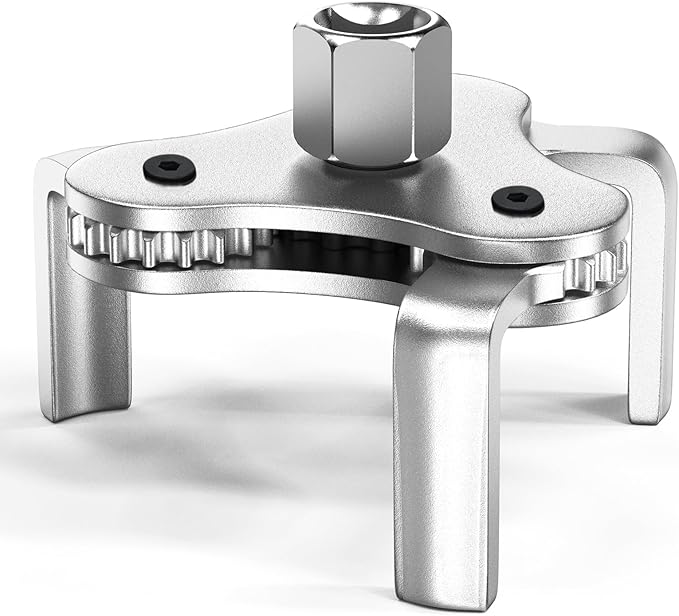 Universal Oil Filter Wrench Adjustable, from 2-1/2 inch to 4.5 inch 3 Jaw Oil Filter Removal Tool Set, Efficiency 2 Way Oil Filter Wrench