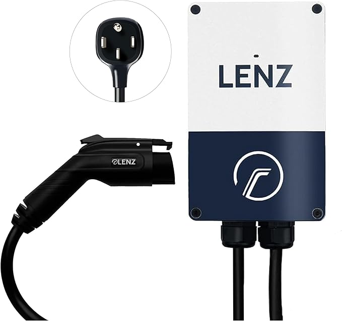 LENZ Level 2 40A 240V EV Charging Station with NEMA 14-50 Plug, Compatible with All EVs, 24-Foot Cable, Weatherproof, Safety Certified, ETL Listed to UL 2594, Energy Star, FCC Certified