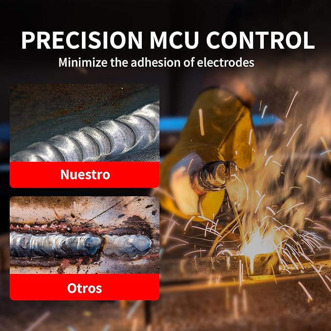 PONEY 140A MIG Welding Machine 110V/220V - 5 in 1 MIG/MAG/FLUX/TIG LIFT/MMA Welder Machine with Synergic Control IGBT Inverter and Digital Screen Display