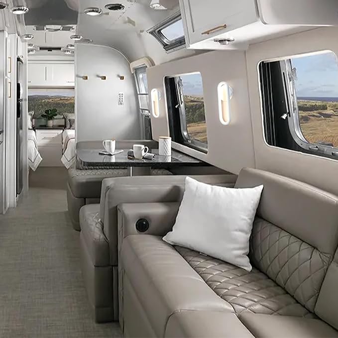 2Pack 12V LED RV Sconce Wall Vanity Reading Light - Dimmable RV Interior Light Fixture with Silicon Lens for Motorhome, Camper, Trailer, Boat - Energy Efficient Decorative Lighting with Switch