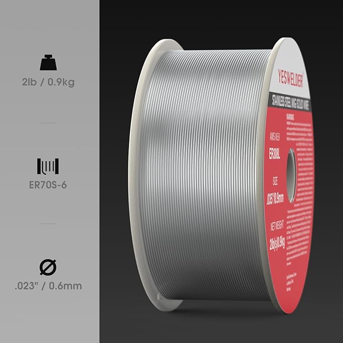 YESWELDER E71T-GS Flux Core Welding Wire, Mild Carbon Steel .035“ 2LB 3Packs, Gasless MIG Wire