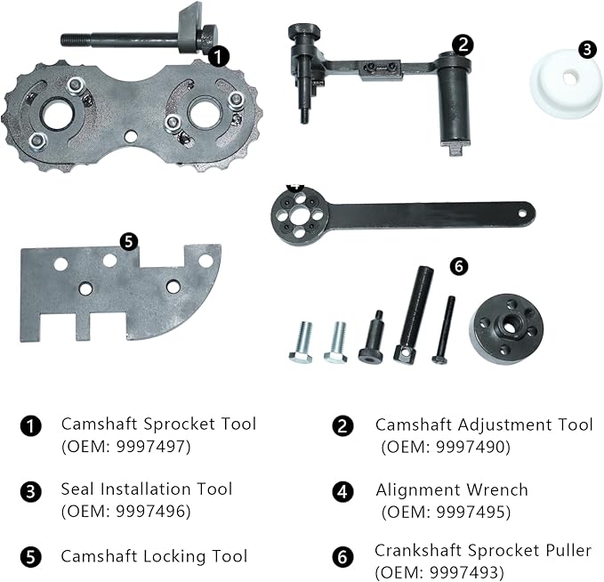 DPTOOL Camshaft Alignment Tool Kit Camshaft Chain Timing Tool for New Volvo 2.0T S60 S80 V60 V70 XC60 XC70 XC80 Engines Timing Belt