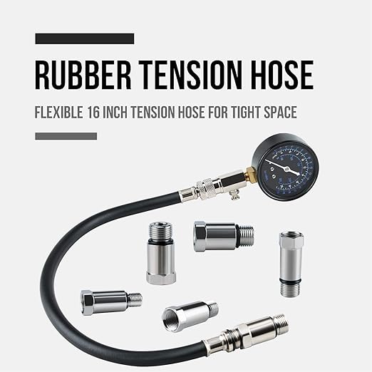 Lichamp Engine Compression Tester Automotive, Master Petrol Engine Cylinder Pressure Gauge for Motorcycle Car Truck