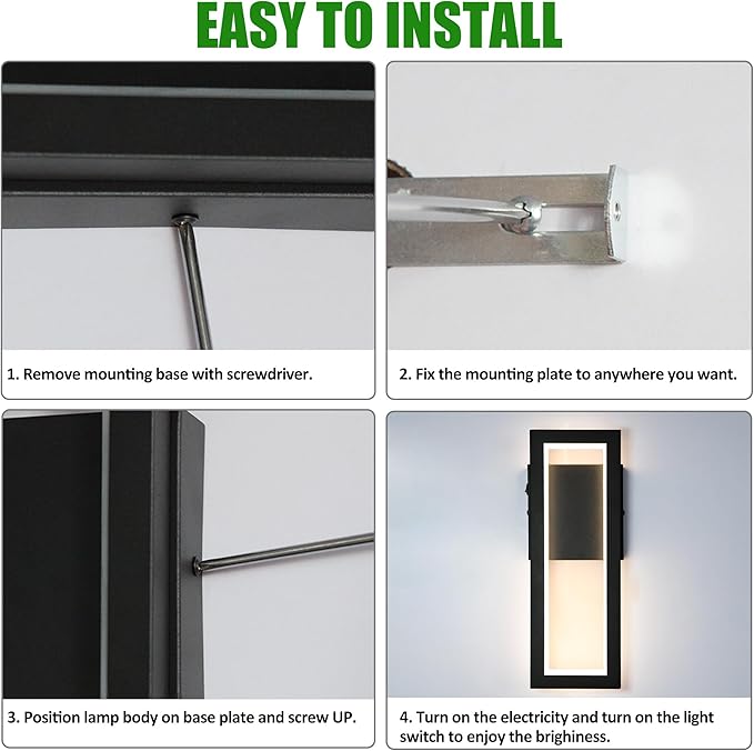 12V LED RV Vanity Wall Sconce with Switch, 10W 3500K Warm White Reading Light, Durable Metal Base & Shatterproof Acrylic Lens, Interior Lighting for RV, Camper, Trailer, Motorhome, Van, Boat