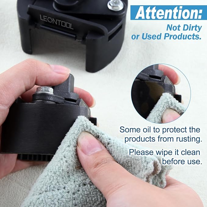 2Pcs Adjustable Oil Filter Wrench 2 Jaw 60-80mm & 80-105mm, Heavy Duty Oil Filter Wrench Removal Tool, Universal Oil Filter Cap socket Wrench Filter Housing Removal Tool, 1/2" Drive