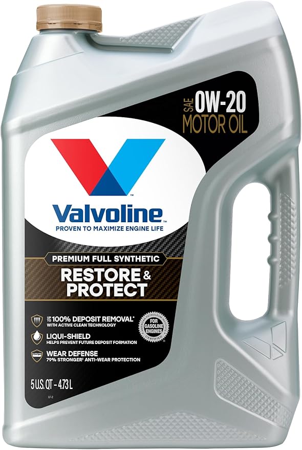 Valvoline Restore & Protect Full Synthetic 0W-20 Motor Oil 5 Quart
