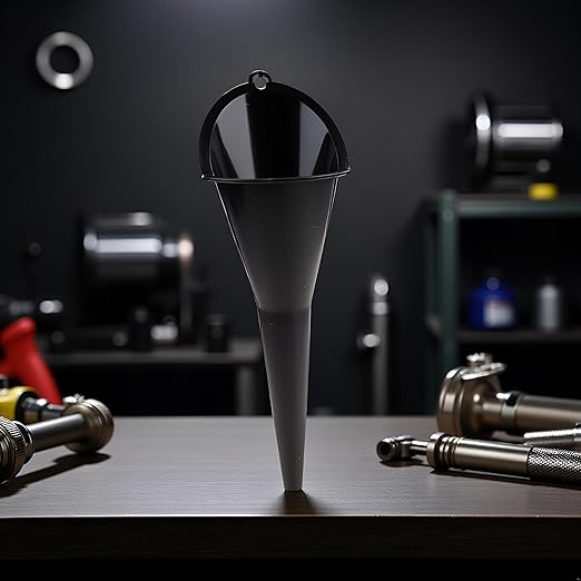 Black Multi-Function Auto Engine Oil Petrol Change Funnel Long Stem Plastic Funnel for Car Motorcycle ATV Boat Multi-Function Circular and, Funnels, Oil System Tools, Large:28cm (11.02in)