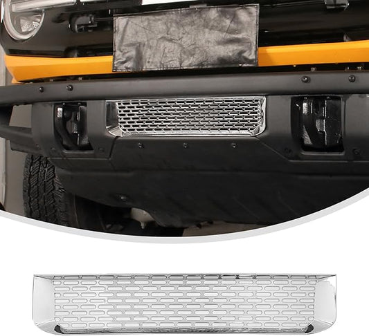 Linskip Modular Bumper Gap Insert Compatible with 2021-2025 Ford Bronco(Not for ACC/Sensors), Enhancing Vehicle Front Appearance, Modular Bumper Gap Cover for Bronco Accessories(Chrome)