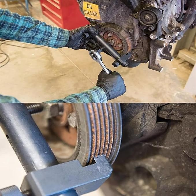 Adjustable Crankshaft Pulley Removal Tool,New Upgraded Crankshaft Pulley Removal Tool,Crankshaft Pulley Removal Tool,Crankshaft Pulley Puller Tool,Engine Pulley Removal Tool