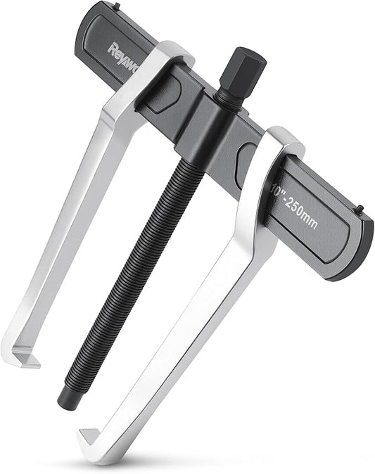 2-Jaw Reversible Gear Puller for External (8.2" Max) & Internal (10.5" Max) Pulling, Heavy-Duty Bearing, Flywheel, Pulley and Gear Remover Tool, Adjustable CR-V Steel