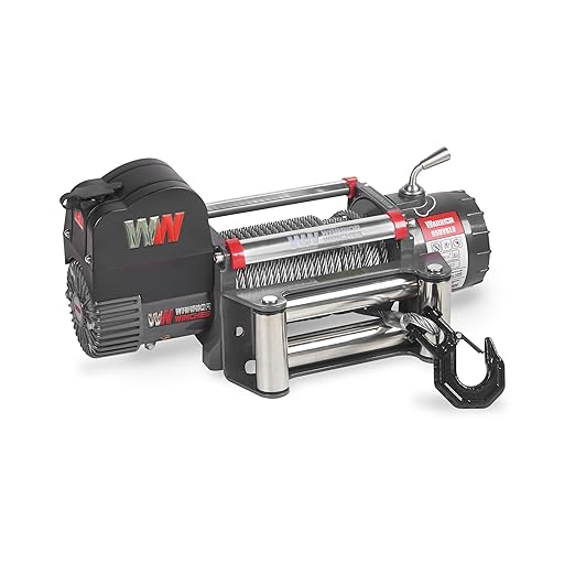 Warrior Winches Samurai 10000 lbs 12V Electric Winch with Steel Cable - Powerful Electric Winch for Trucks - 10000 lbs Load Capacity - Wireless Remote Included