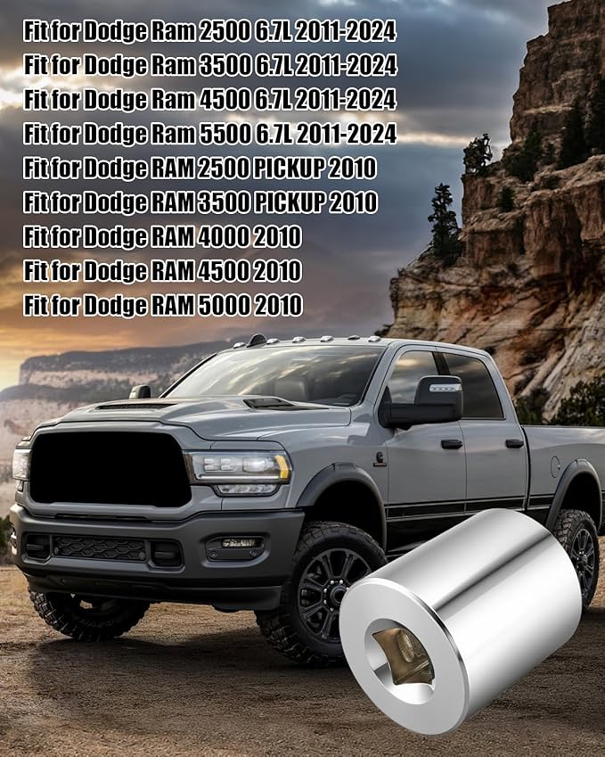 28 mm Fuel Filter Cap Wrench Oil Filter Fit for Dodge Ram 2500 3500 4500 5500 6.7L 2010-2024 Housing Stainless Steel Cover Cap Removal Tool