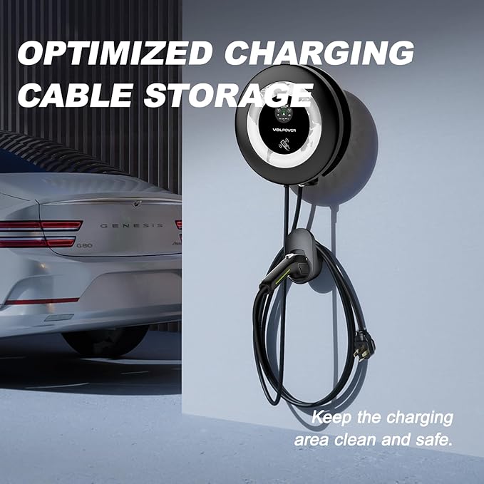 Level 2 EV Charger, 11.5KW /50A Fast Wall Home Charging Station, 27.3ft Charging Cable with Smart App (WiFi), 240V EV Charger with NEMA 14-50, EVSE J1172 Connector for Electric Car EC51B