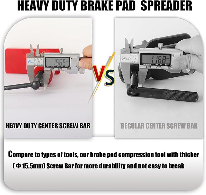BILITOOLS Dual Multi Piston Brake Caliper Compression Tool, Heavy Duty Brake Pad Spreader Caliper Compressor Spreader Press Tool for 1 2 4 6 Piston