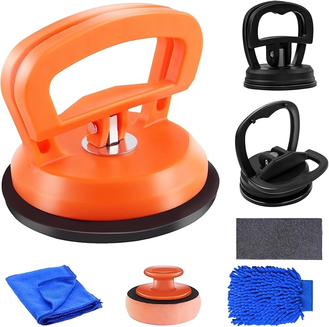 Dent Puller,7 Pack Car Dent Puller Kit,Car Dent Remover Tool for Car,Paintless Dent Removal Kit,Hail Dent Removal Kit,Dent Puller Suction Cup for Dent Remover,Glass,Screen,Moving (Large