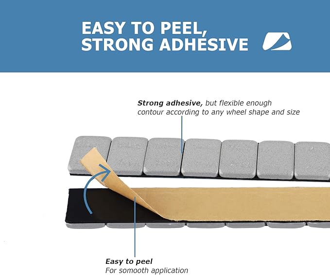 1/4 Oz Stick on Wheel Weights (1box，576pcs,144oz), Grey Adhesive Backed Wheel Weights for Cars, Trucks, SUVs, Motorcycles, Low Profile