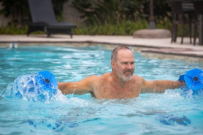 Hydro Tone - HYDRO-BELL Pool Weights for Water Exercise Pair | Water Weights | Functional Strength Training with Pool Weight | Aquatic Exercise Equipment | Quick Start Guide