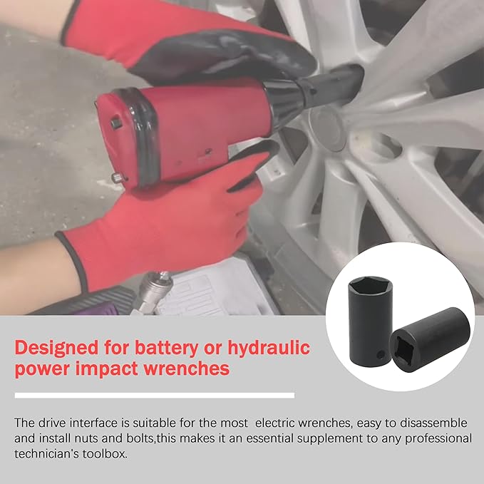 1/2-Inch Drive 13/16-Inch Penta Socket, 5 Point Impact Tool for Curb Boxes, Water Meters, Fire Hydrants