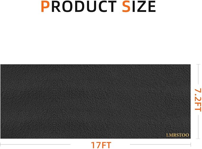 17 x 7.4 Ft Premium Maintenance Mat Oil Spill Garage Floor Mat for Under Car, Reusable, Washable, Durable, Waterproof Backing Absorbent Mat Protects Floors（PE）