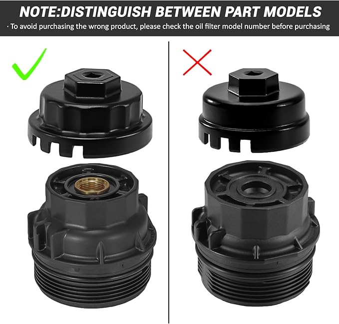 64mm 14 Flutes/4 Slots Oil Filter Cap Wrench Removal Tool Socket Compatible with Toyota, Lexus, and Scion Vehicles Equipped with 2.5L to 5.7L engines, Black Heavy-Duty Aluminum