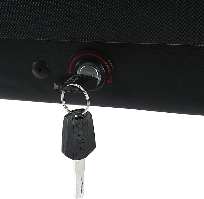 Hard Shell Roof 3D Diamond Embossing Cargo Carrier with Security Keys, Roof Box, Cargo Box, 56 (L) x 30 (W) x 13.7(H) Inches, 13 Cubic Feet (Tool-Free Install), Diamond Black